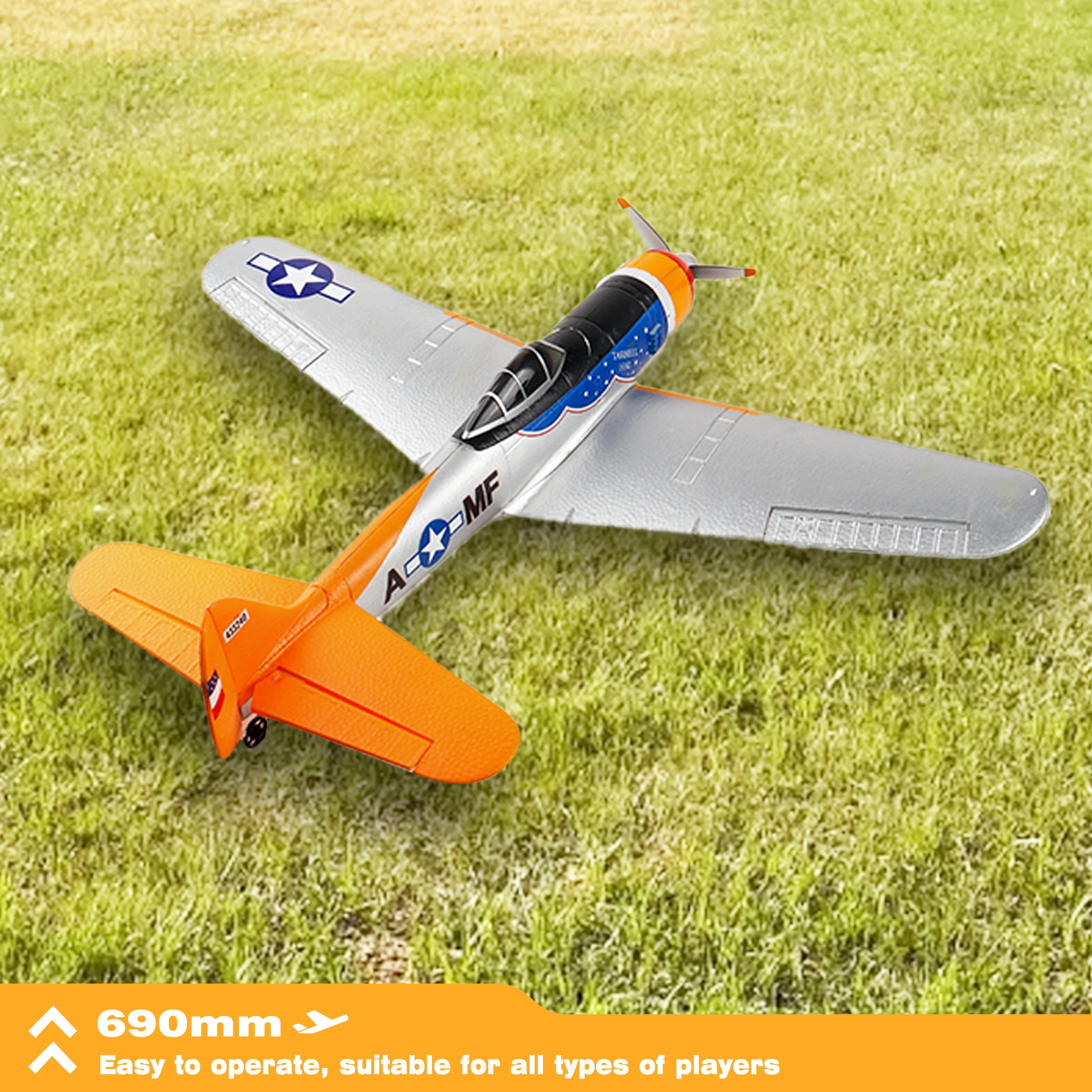 MF-A84 Vliegtuig 1/16 2.4G Afstandsbediening Vliegtuig 690mm Spanwijdte Vliegtuigen met vaste vleugel met Gyroscoop Borstelloze Zweefvliegtuig Model speelgoed