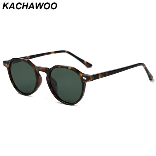 Kachawoo gafas de sol polarizadas para hombres leopardo verde TR90 marco acetato gafas de sol de moda mujeres unisex verano tonos viaje