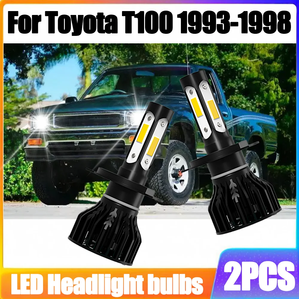 

2PCS 20000LM Turbo Auto Lamps Canbus No error H4 LED Headlight High Low Beam Car Lights 120W 6000K 12V For Toyota T100 1993-1998