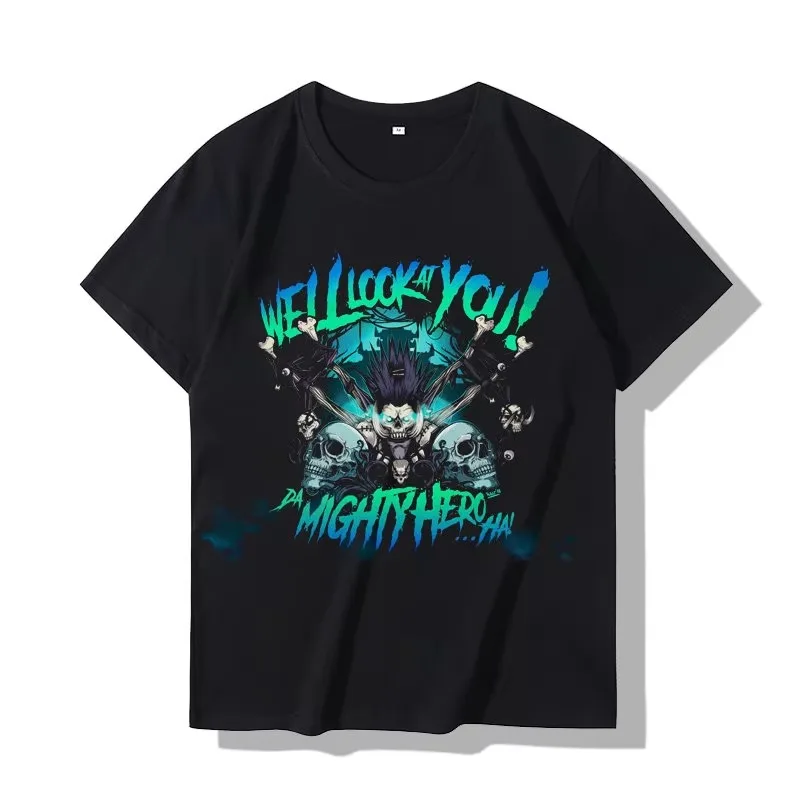 World of Warcraft Warrior Class Crest Grafik-T-Shirt aus Baumwolle für Männer und Frauen, Streetwear-T-Shirt – Detail 7