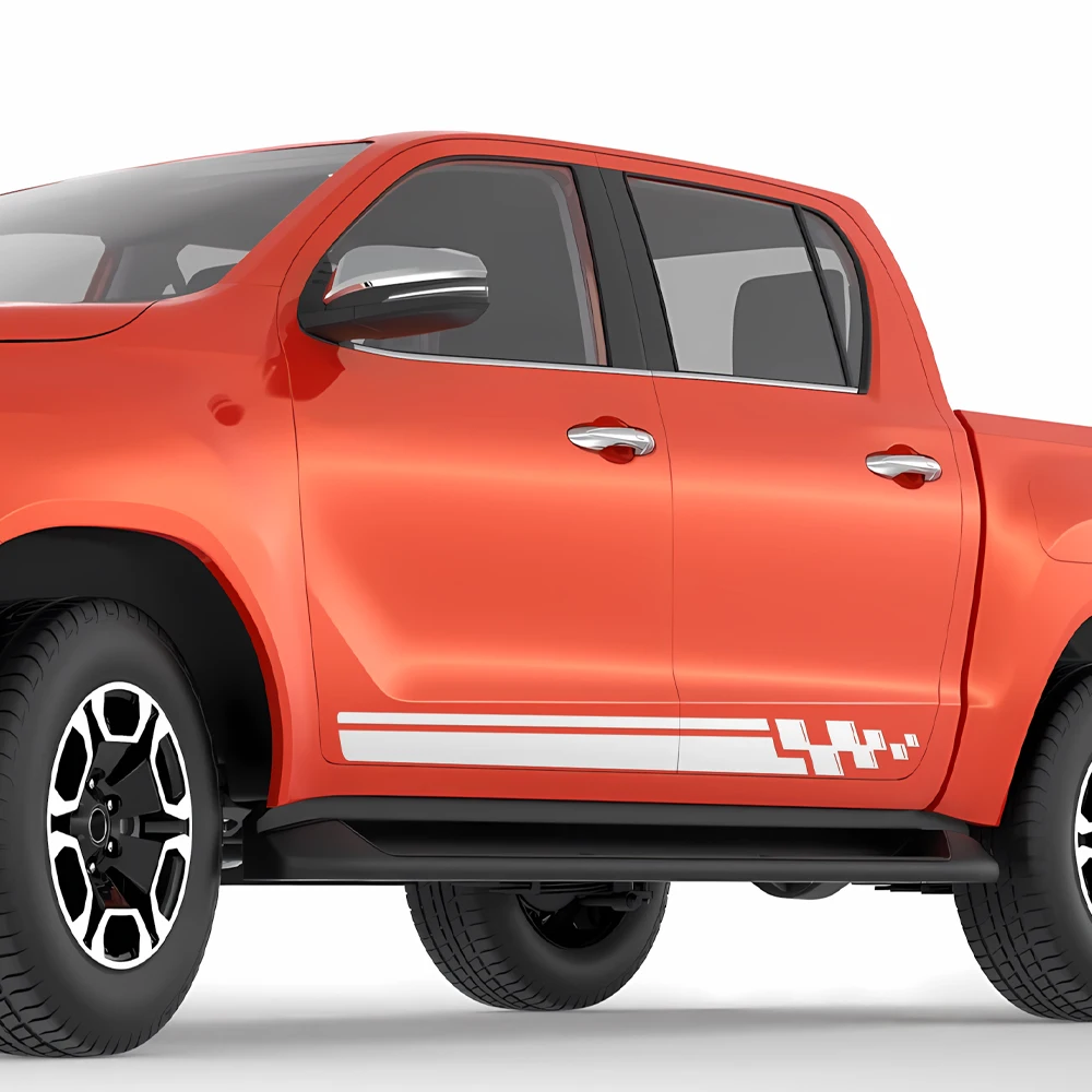 2pcs Stripes Decals Kit Compatible with Toyota Hilux 2015-2026 Car Side Side Stripes Stickers