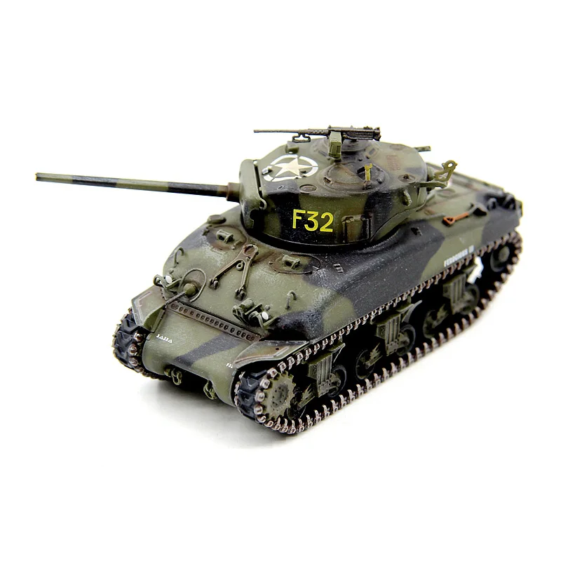 

1/72 Scale American M4A1(76)W Sherman Tank VVSS Belgian 1944 Finished Militarized Battle Tank Fighting Vehicle Model