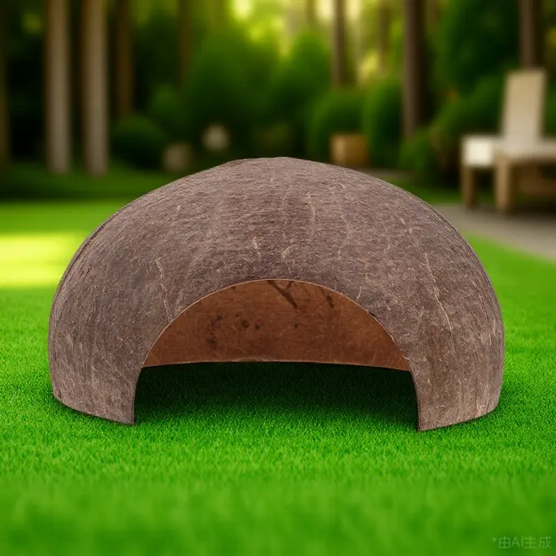 Turtle Hideout Wooden Reptile Cave Lifelike Design Safe Basking Platform Turtle Habitat Aquarium Decor Reptile Hideout