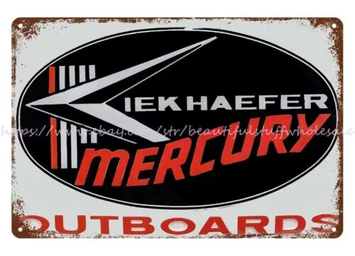 cafe pub wall art wall art PANEL MERCURY OUTBOARD MOTORS metal tin sign