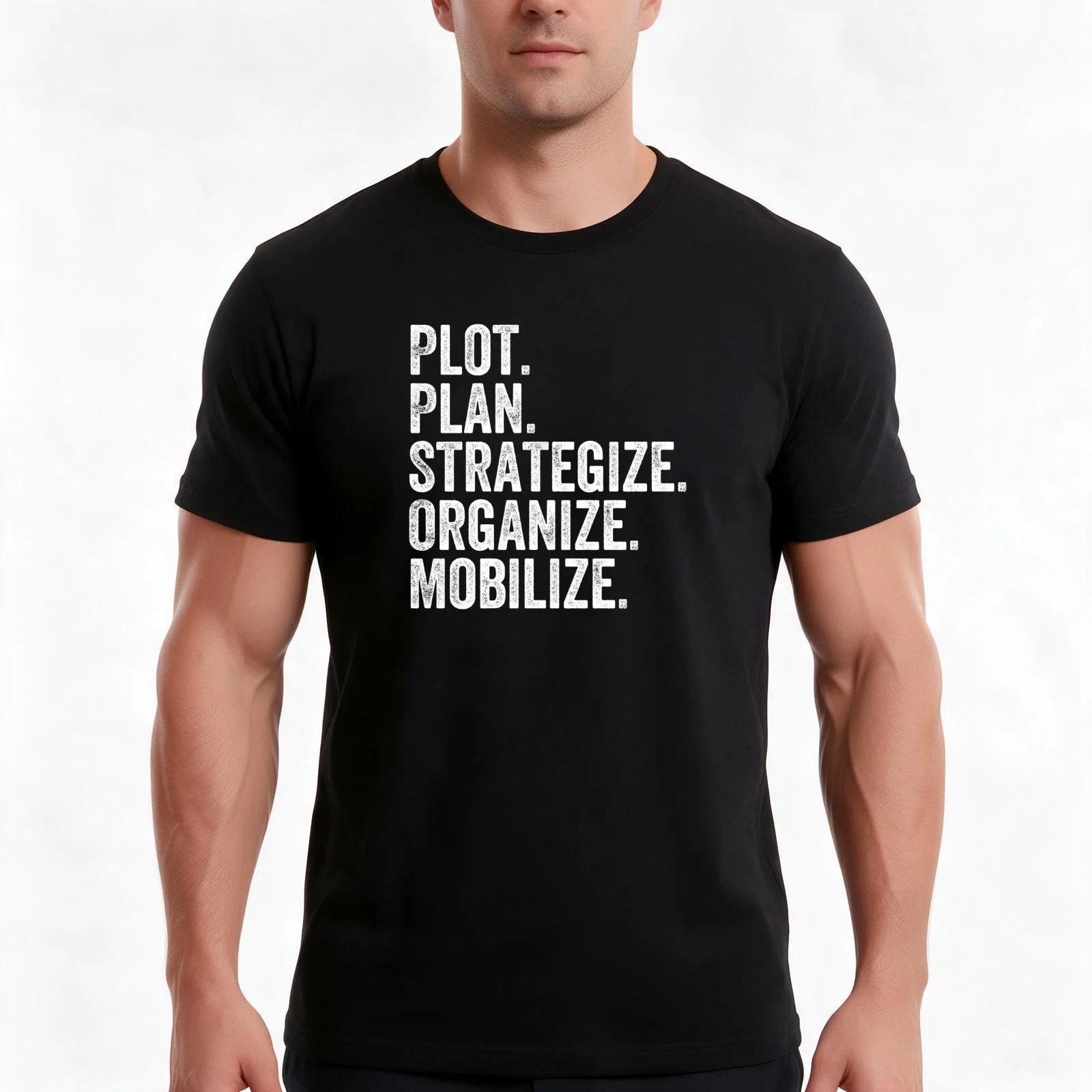 Plot Plan Strategize Organize Mobilize - Killer Mike Quote T-Shirt Summer Casual Cotton Tee Oversized Streetwear Tops