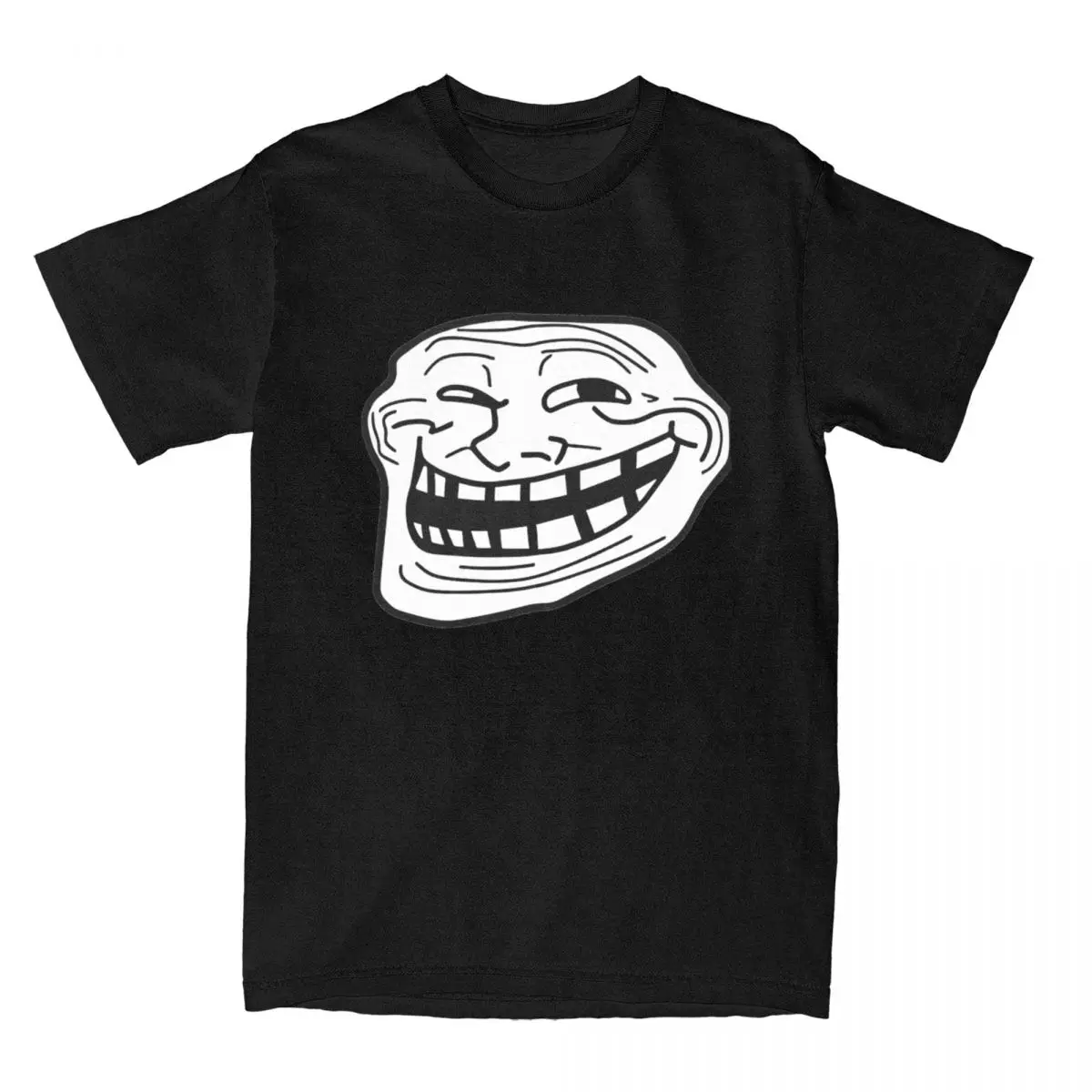 Funny Trollface Meme Rage Comic T Shirts Men Women Cotton Humor T-Shirts Crew Neck Tees Short Sleeve Tops Unique