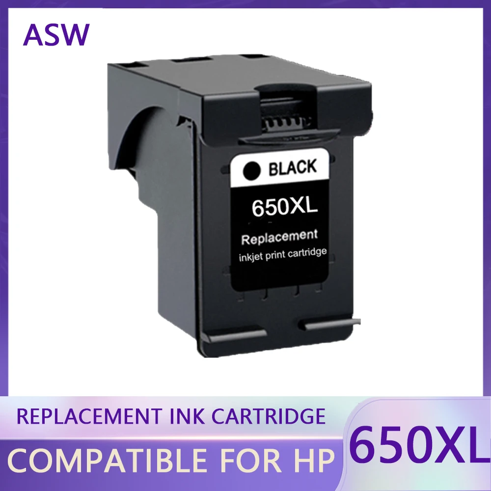 

ASW Ink Cartridge 650XL Replacement for HP 650 XL for HP650 Deskjet 1015 1515 2515 2545 2645 3515 3545 4515 4645 printer