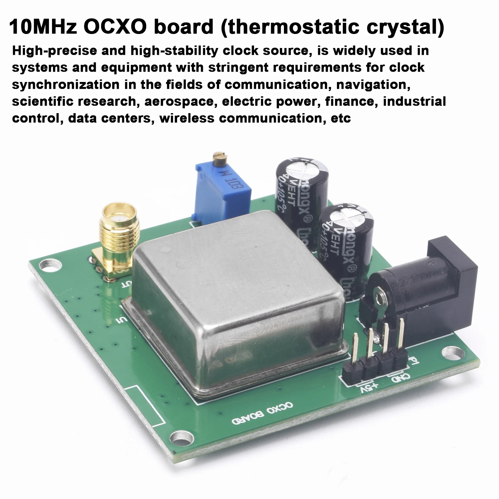 High Precise OCXO Board 10MHz Sinewave Output Thermostat Crystal Oscillator High Stability Thermostat Control Crystal Oscillator