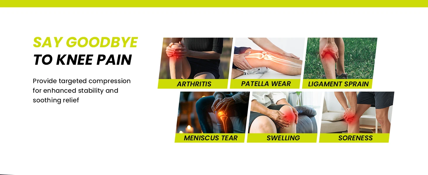 NEENCA Knee Brace Support with Gel Pads & Side Stabilizers for Pain Relief Adjustable for Meniscus Tear Arthritis ACL MCL