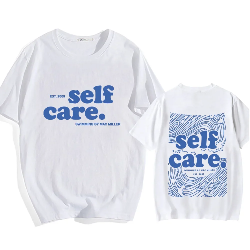 

Футболки Macc Miller Self Care Heavy Mental, повседневная мужская и женская футболка с коротким рукавом, летняя футболка в стиле хип-хоп, уличная одежда, топ