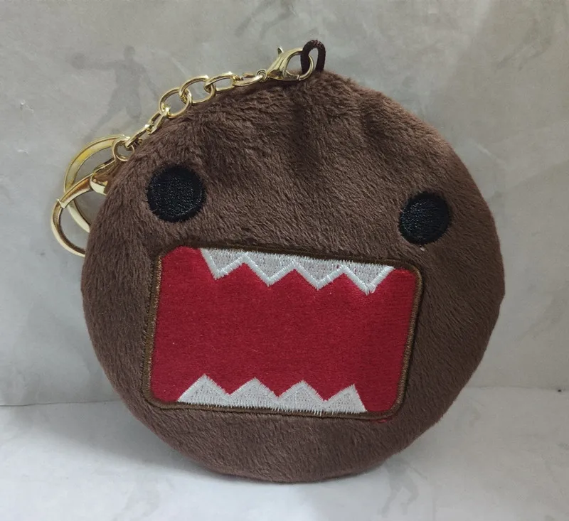 Domo Kun Portachiavi in peluche Portachiavi portatile mini piccolo specchio Portachiavi borsa Kawaii