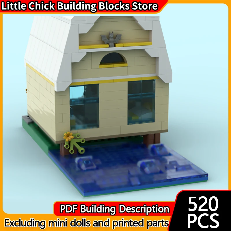 

City Street View Model MOC Building Bricks Beachside Summerhome Modular Technology Children Holiday Gifts Assemble Toys Suit