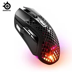 SteelSeries Aerox 5 Wireless RGB Gaming Mouse Ultra-lightweight Water Resistant Design 9 Buttons 18K DPI TrueMove Optical Sensor