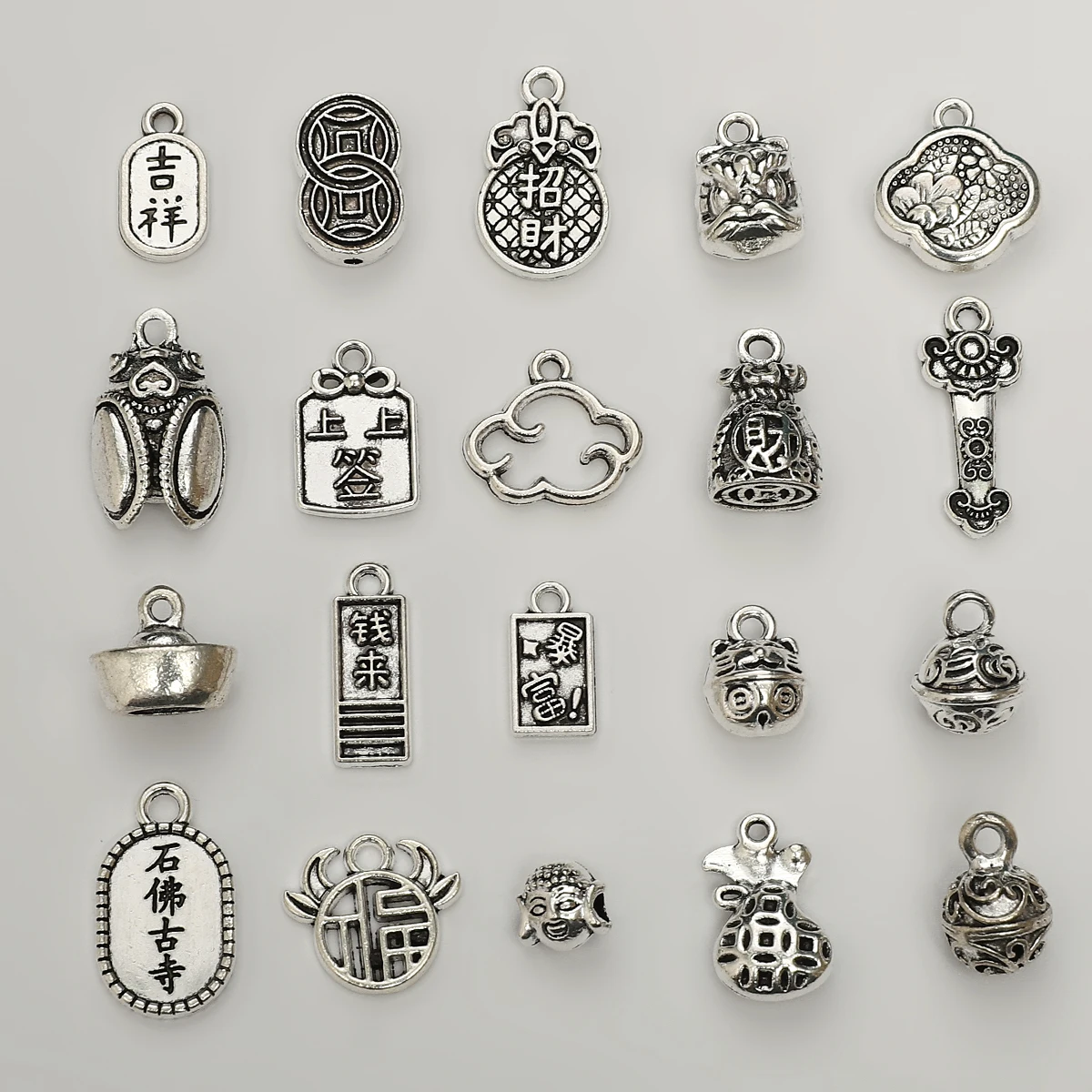 

1-10pc Antique Silver Pendant Beads Earring Charm Beads Girls Beading Spacer Necklace Bracelet DIY Making Jewelry Accessories