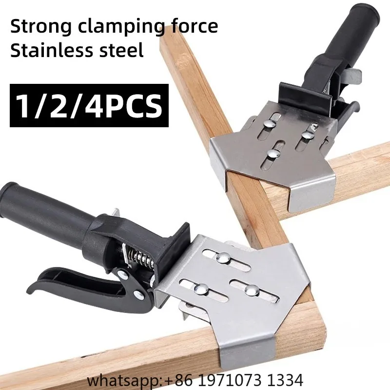 1/2/4pcs Stainless Steel Right Angle Clamp 90 Degree Fixer Welding Woodworking Tool Quick Clip Single Handle Corner Clamps