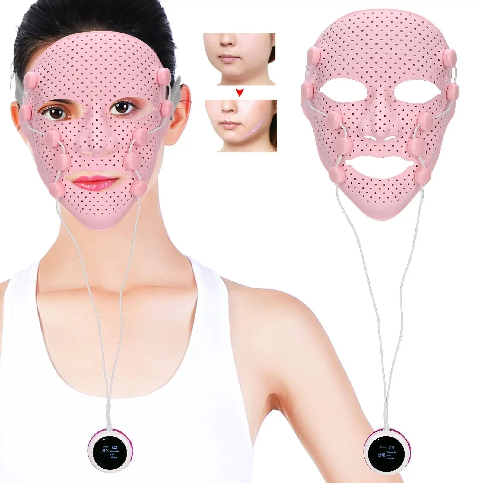 New Silicone Face Mask Electric V-shaped Face Lifting Massager Skin Rejuvenation Beauty Device