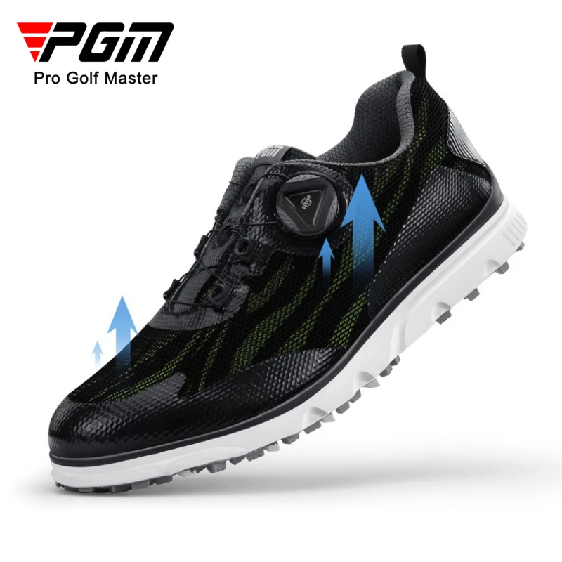 

PGM Men Golf Sneakers Anti Slip Breathable Mesh Sports Shoes with Knob Laces XZ228