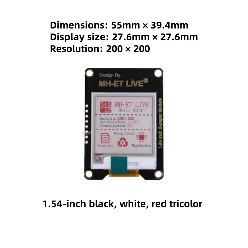 1.54-inch 2.13-inch 2.9-inch flexible ink screen LCD screen module E-paper electronic paper display screen
