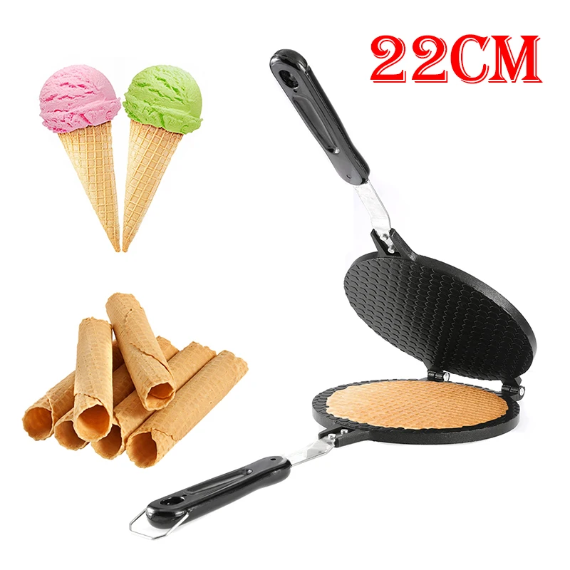 

22cm Waffles for The Baking Pan Cake Ice Cream Cone Maker Bakeware Egg Roll Baking Pan Non-Stick Omelet Mold Baking Pastry