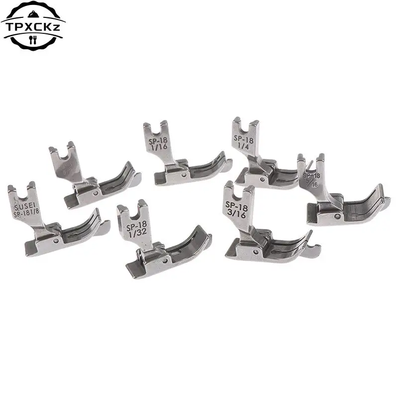 1PC 1/4 1/8 3/8 1/16 3/16 5/16 1/32 Metal Presser Foot SP-18 Industrial Sewing Machine Flat Car Moving Edge Single Needle Flat