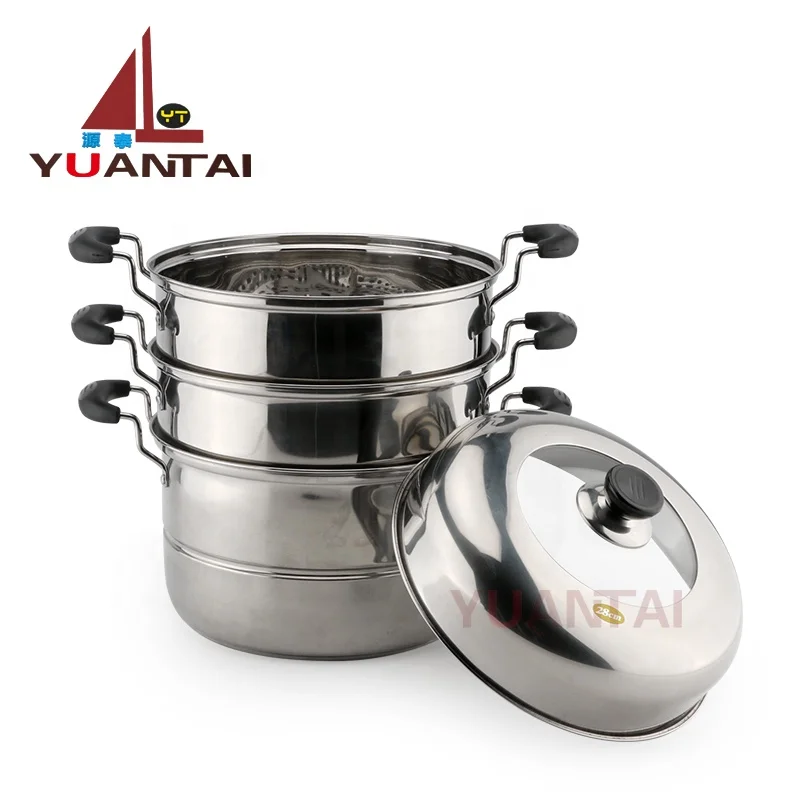 Event Steam Pot European Three Layers Food Steamer Steam Cooking Pot