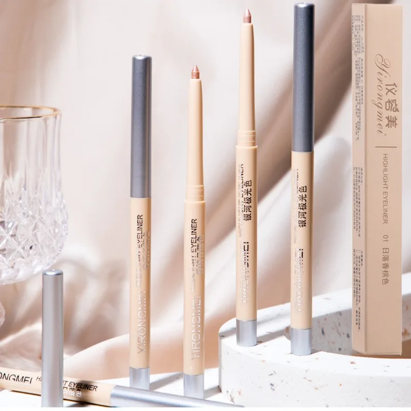 لامعة الحرباء كحل قلم رصاص الأخضر الذهب الأرجواني بريق ظلال العيون الكذب دودة القز القلم مقاوم للماء مستحضرات التجميل النساء ماكياج