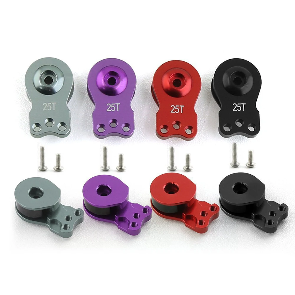 1PCS 25T Aluminum Alloy Adjustable Damping Servo Arm Horn 1 / 3 Hole Style For 1/10 RC Crawler Car TRX TRX4 TRX6 Upgrade Parts