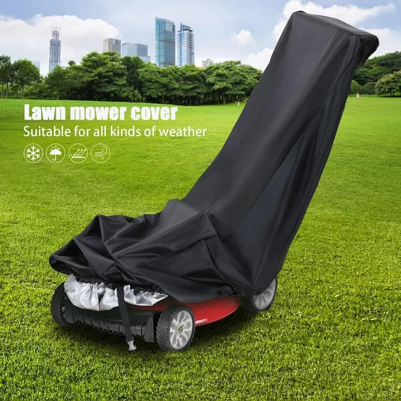 210D Oxford Waterproof Outdoor Garden Lawn Mower Cover UV Protection Dustproof Universal Size Protective Cover