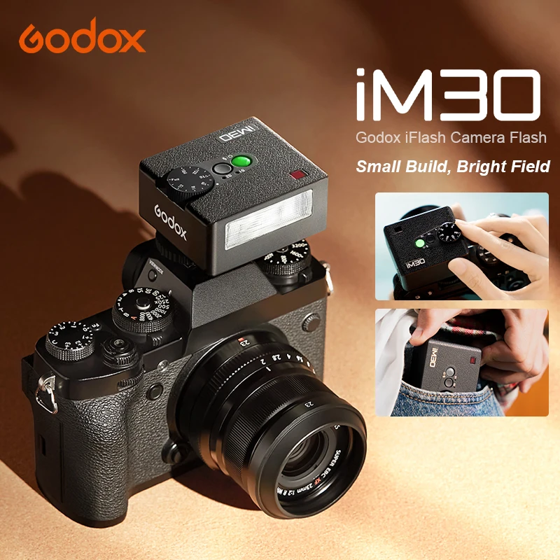 2024 New Godox iM30 Mini Portable Flash for Various Camera Models Output Levels 1/64 to Full for Godox iFlash Camera Outdoor