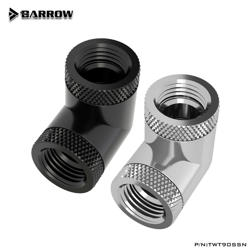 Water Cooling 90 Degree F-F Double Inner Thread Dual Rotatable Adapter 360 Degree Rotary Fitting TWT90SSN