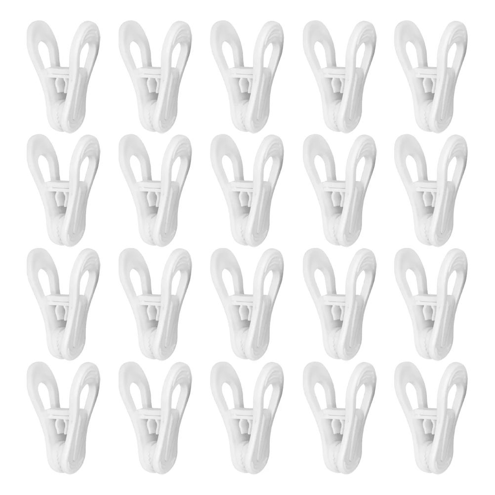 

30 pcs Plastic Clothesline Clips Large Clips Windproof Quilt Holder Clamps Pegs Sewing Beach Towel Clothes Pin Baby