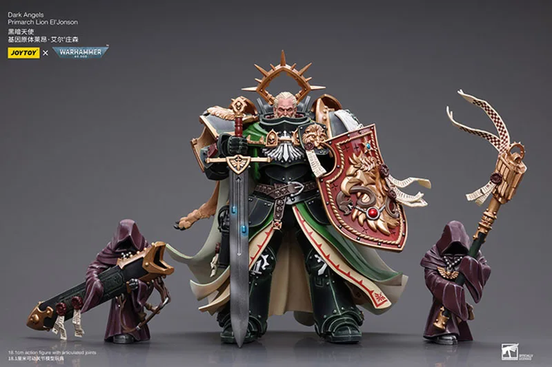 JOYTOY Warhammer 40K 1/18 Dark Angels Primarch Lion El‘Jonson Action Figure Mini Soldier Figurine Model Toy for Collection