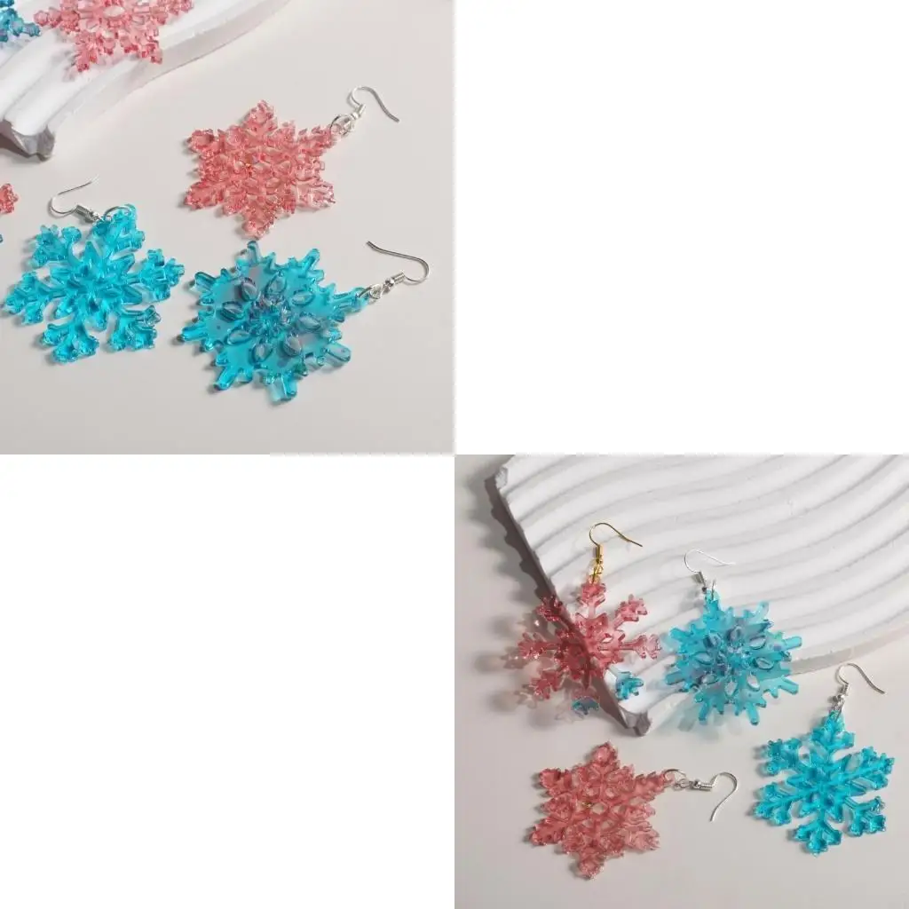 DIY Christmas Snowflake Pendant Molds Festival Snowflake Resin Molds Flexible Silicone Mold for DIY Christmas Pendants