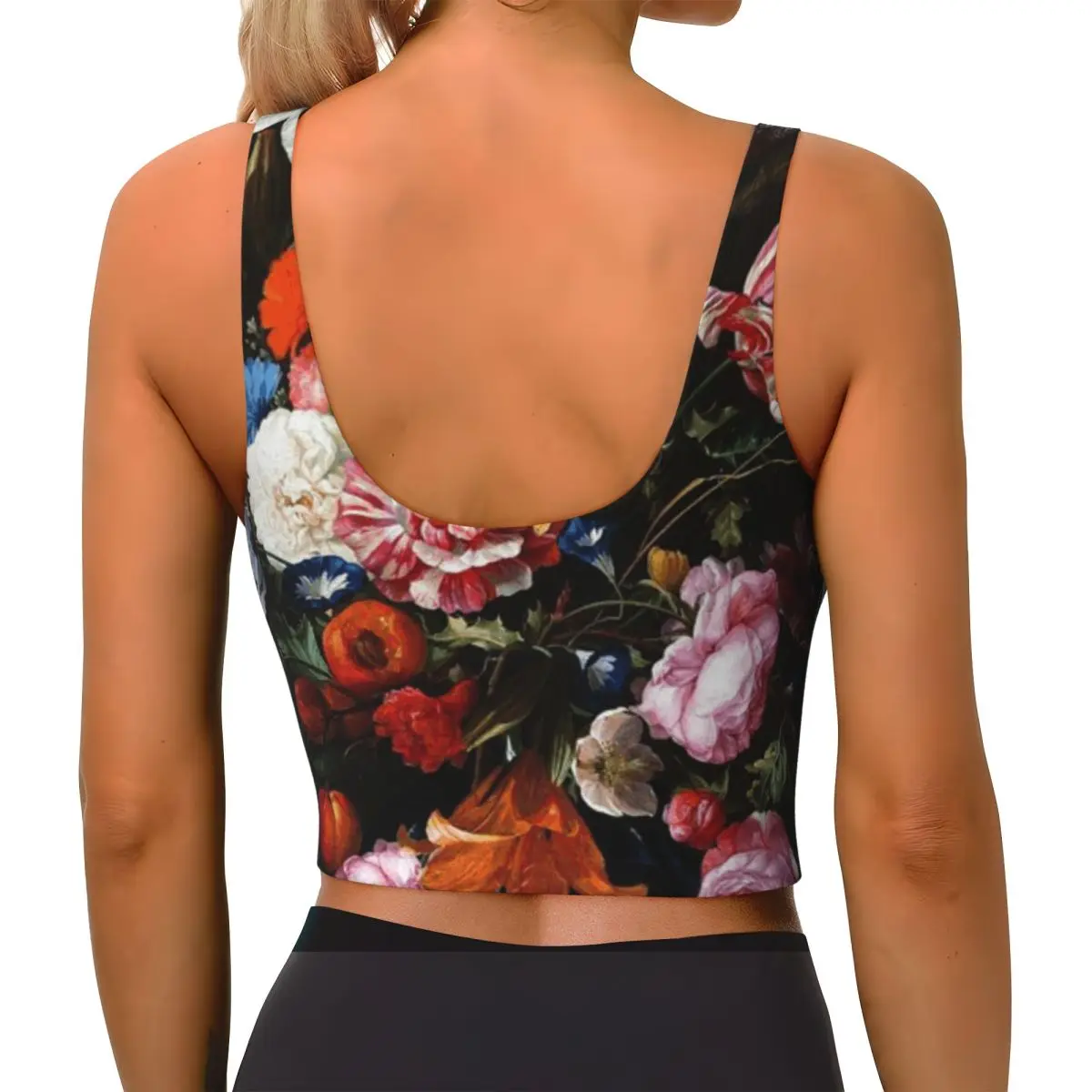 Women Sports Bra Top Dutch Midnight Botanical Night Garden Nightgarden Spa Leisure Wear Weightlifting Top
