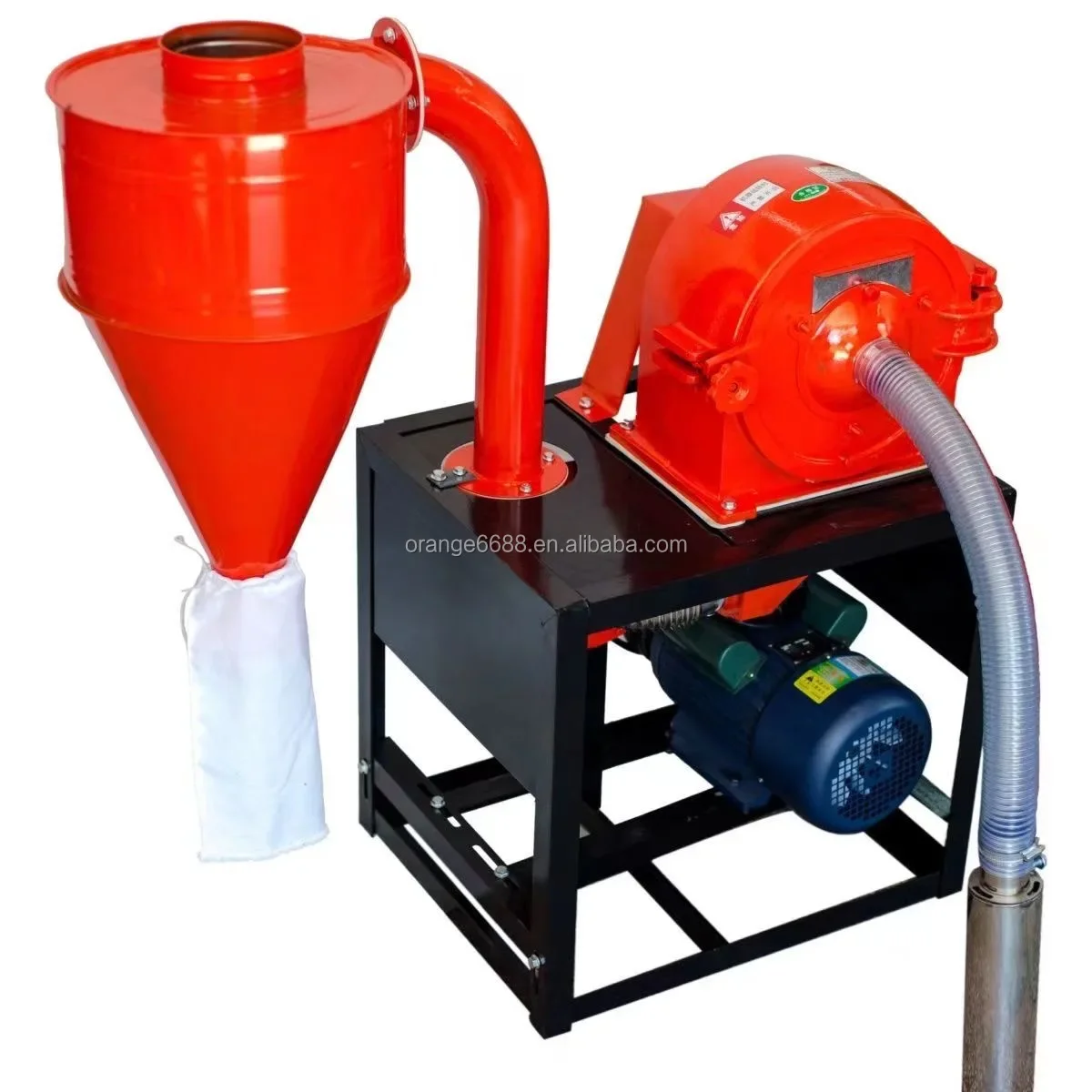 

Medium Scale Maize Flour Mill Machine Animal Feed Making Crushing Self Suction Feed Grain Crusher