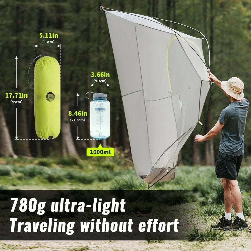 Ultra Light Camping Tent Star Trail EXT Single Outdoor Hiking Waterproof Tent 10D Nylon Cycling Backpacking Tent