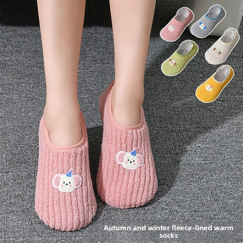 

Теплые домашние тапочки с флисовой подкладкой для осени и зимы, утолщенные, для малышей и детей, для использования в помещении