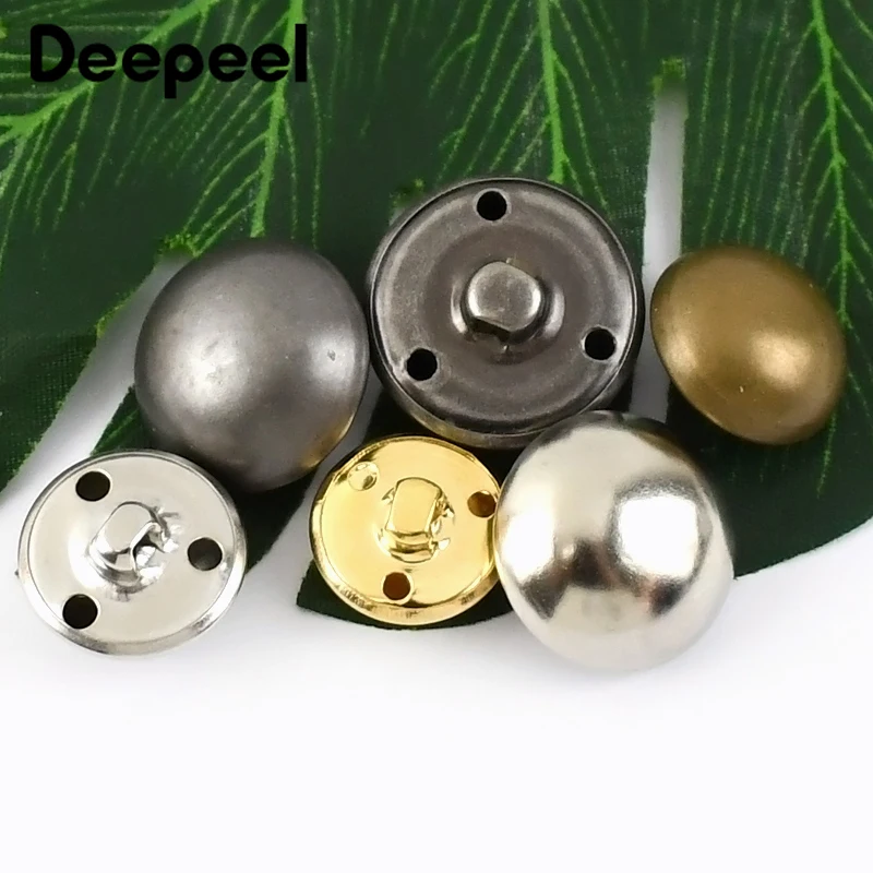 20Pcs Deepeel 15-25mm Okrągłe metalowe guziki Grzyb Trzonek Dekoracyjna klamra Vintage do dżinsów Kurtka Odzież Materiał do szycia