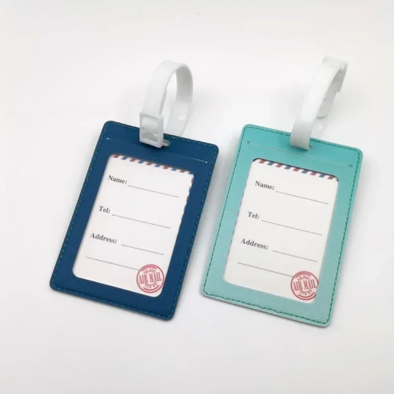 

PU Leather Cartoon Luggage Tag World Trip Travel Suitcase Tags ID Name Tag for Baggage Airport Check-in Trolley Bag Tags Luggage