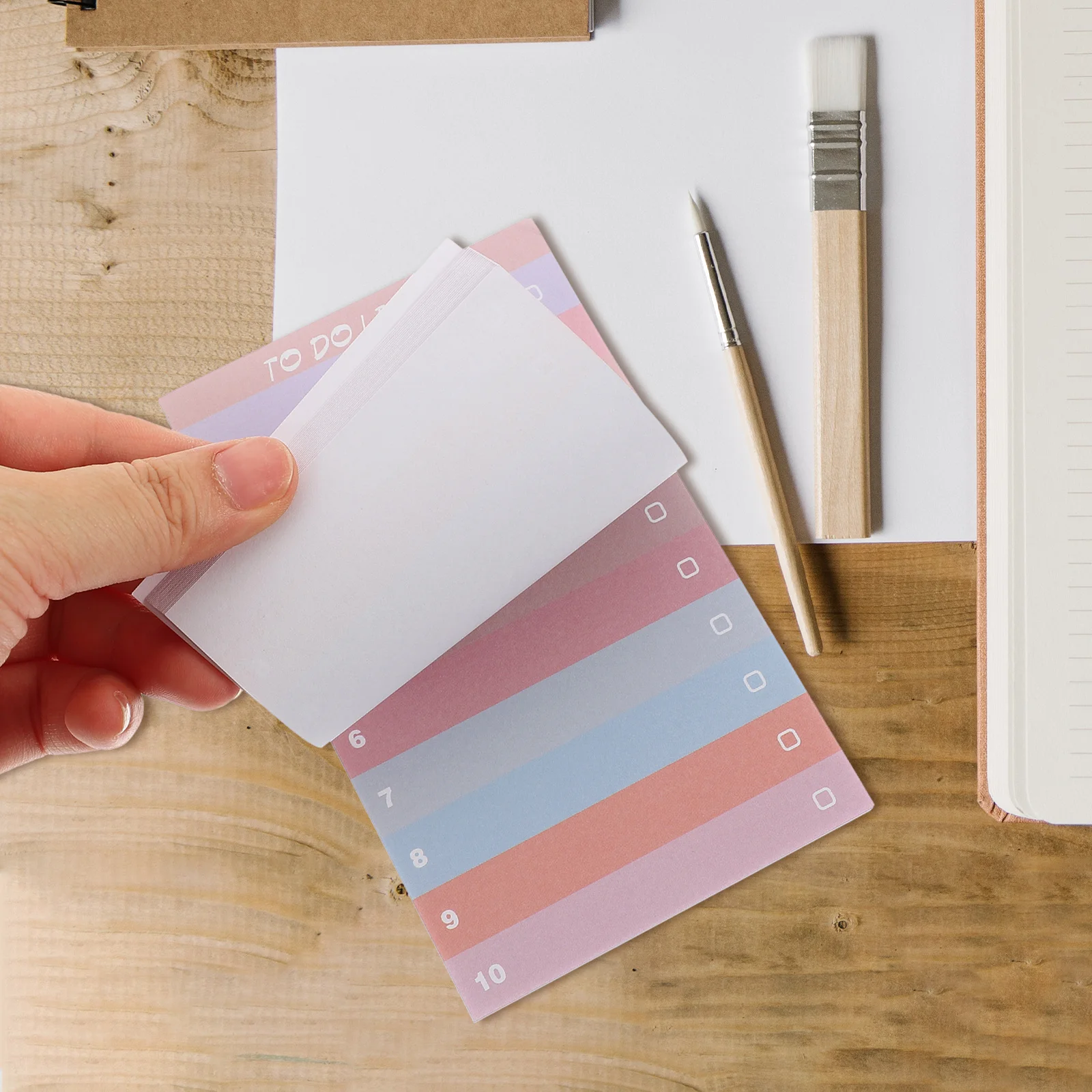 6Pcs Colorful Note Pads Self-Adhesive Memo Stickers for Students Teachers Office Staff Multi-Function Daily Use Note Accessories