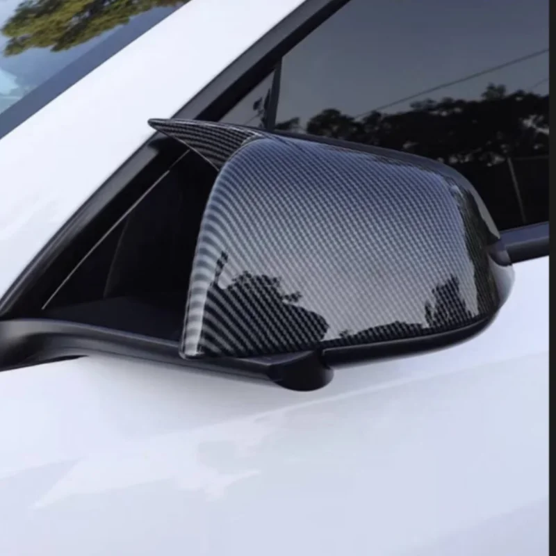 

Rearview Mirror Cover ABS Carbon Fiber Reversing Mirror Cover Car Modification Accessories For Tesla Model -Y 2021-2023