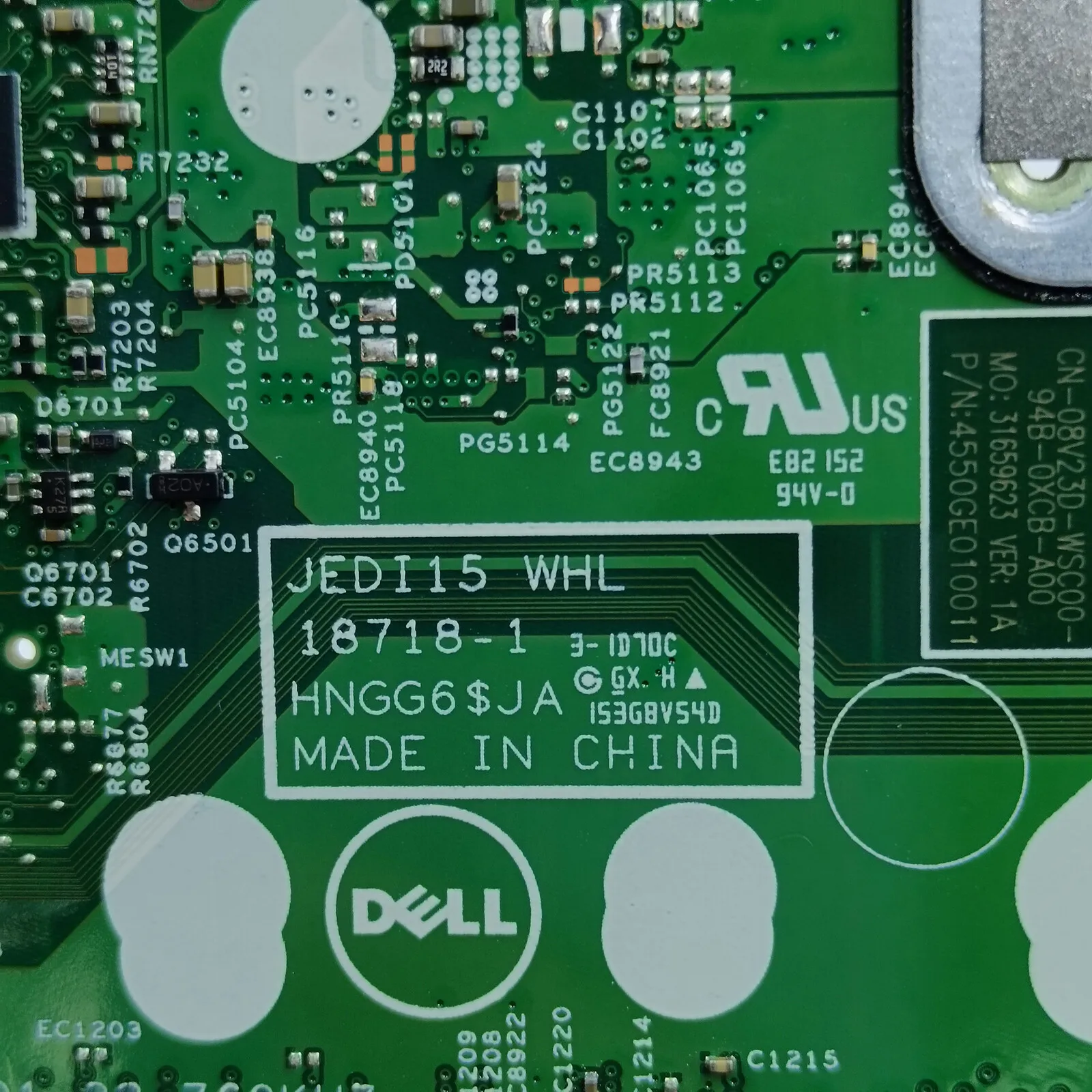 08V23D 8V23D For Dell Inspiron 7590 2-in-1 Laptop Motherboard System Mainboard Onboard CPU JEDI15 WHL 18718-1 i5-8265U