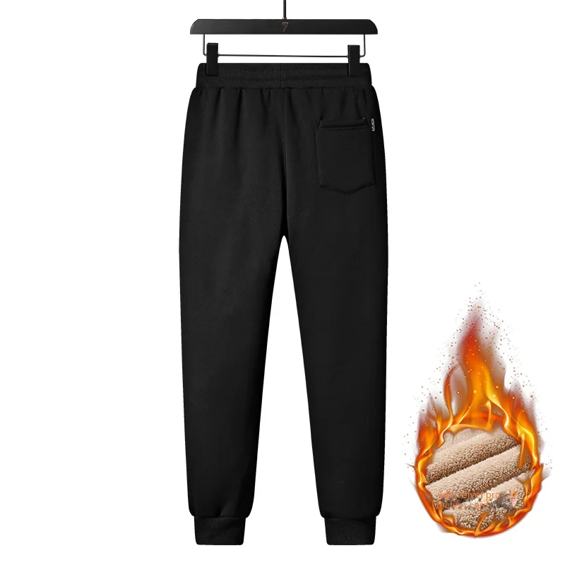 Pantaloni in pelle di agnello da uomo invernali taglie forti in cotone taglie forti pantaloni a gamba dritta con logo a griglia pantaloni in cotone pantaloni casual in puro cotone w