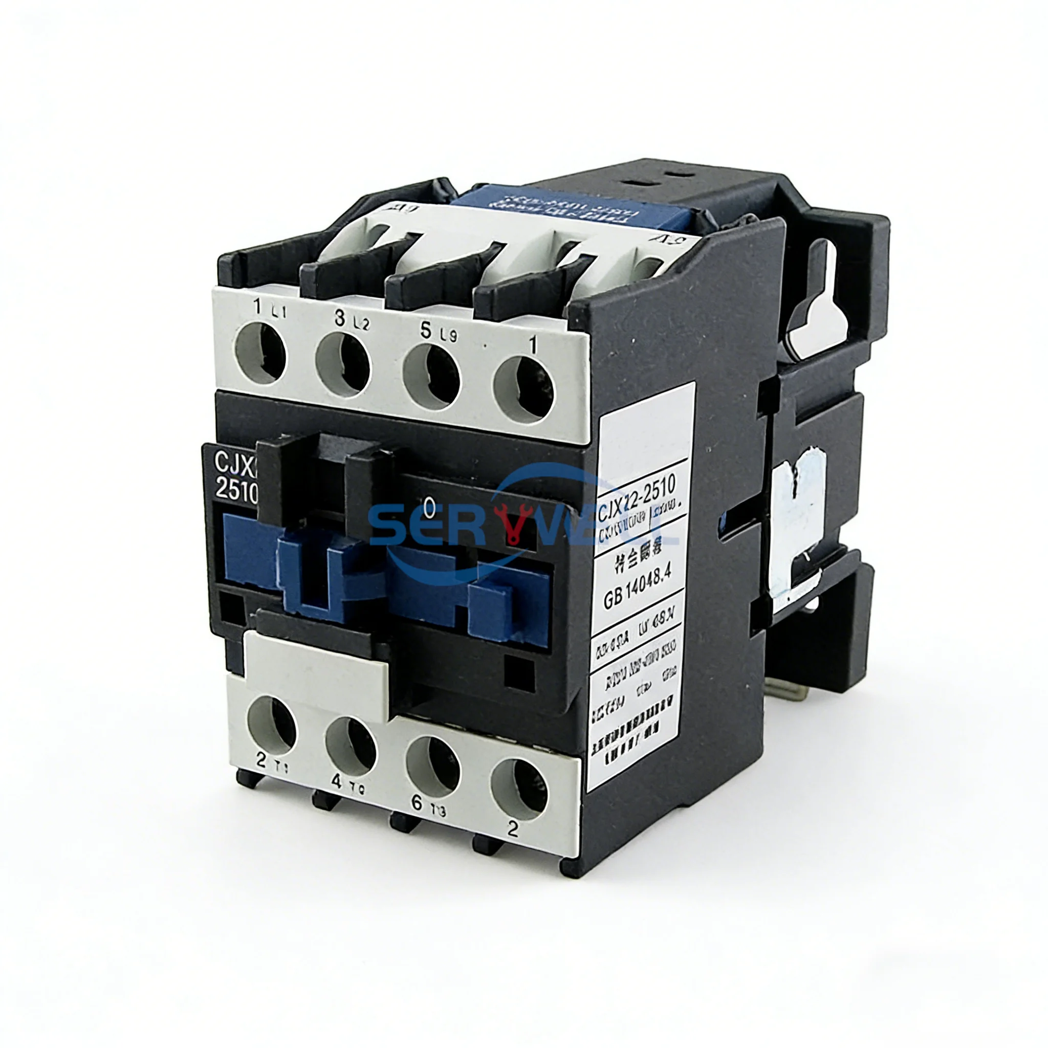 CJX2-2510 Motor Control AC Contactor 3 Poles One NO AC-3 11Kw 380/220/110/48/36/24VAC Coil