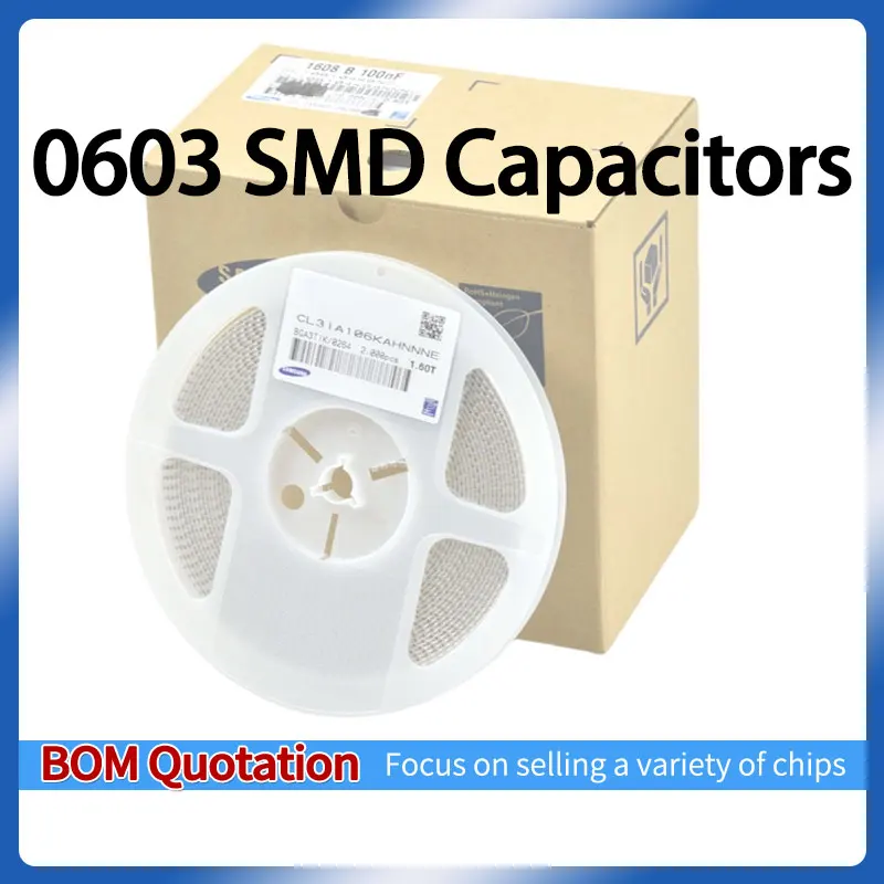 

0603 SMD 100 шт. 4000 шт. 10 нФ 15 нФ 22 нФ 33 нФ 36 нФ 47 нФ 68 нФ 82 нФ 100 нФ 220 нФ 470 нФ