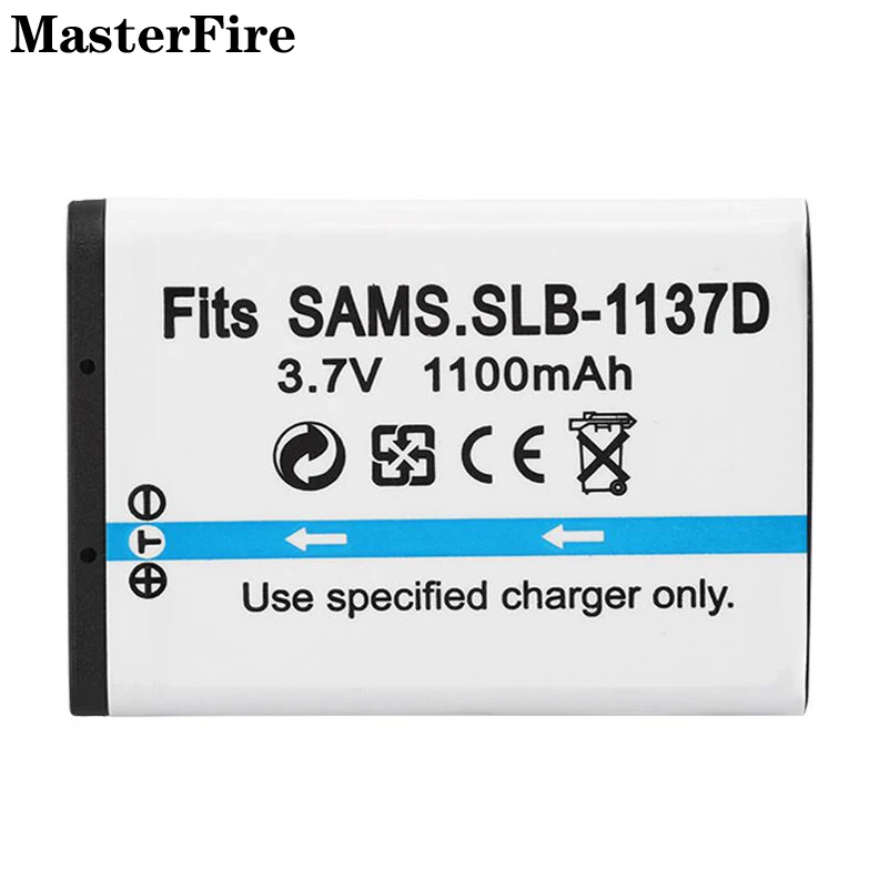 3.7V 1100mah Rechargeable Li-ion Battery SLB-1137D SLB1137D for Samsung i100 i85 i80 NV24 NV30 NV103 NV100HD NV106HD Batteries