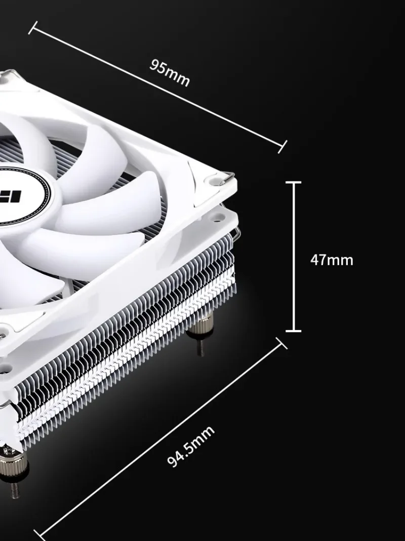 AXP90 X36X47X53 Down-pressure radiator CPU fan White 4 copper tube ITX small chassis Air cooling