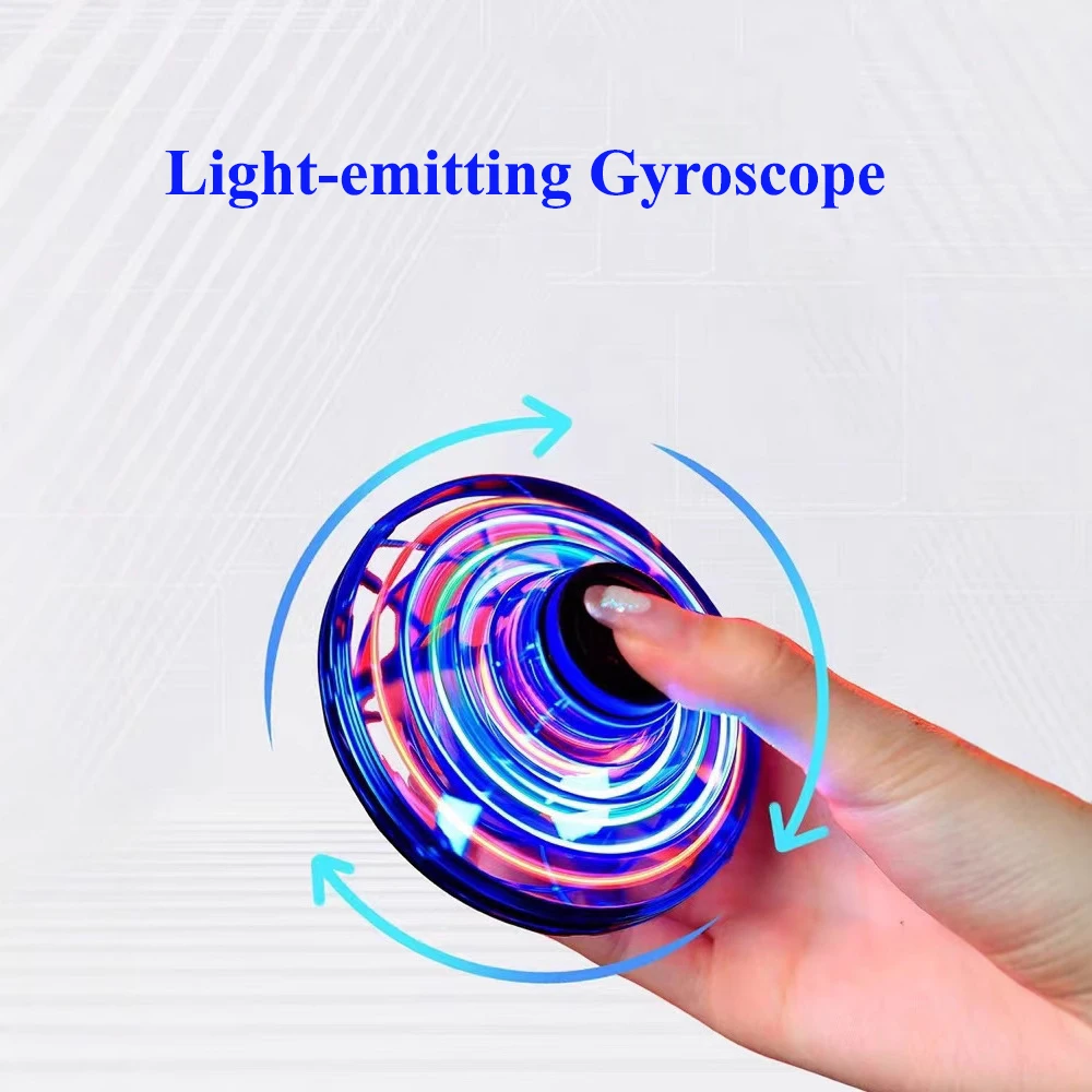 1 PC วัยรุ่น Flying SPINNER UFO Boomerang MINI Drone Magic Levitation Light-emitting Gyroscope Induction Decompression ของเล่น