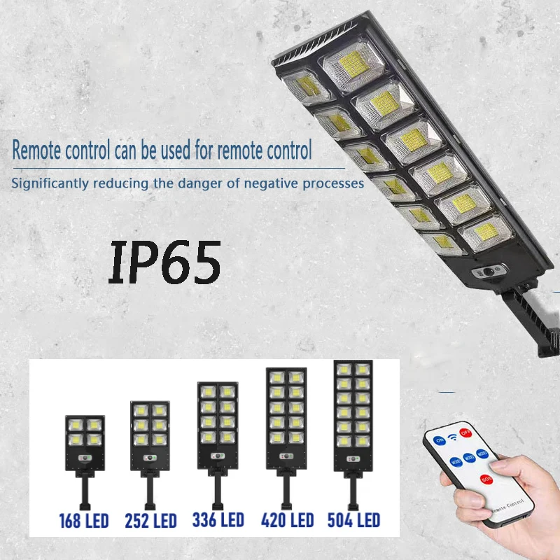 

New Outdoor Solar Integrated Street Light with Human Sensing Courtyard Light with Remote Control, Waterproof Garden Lighting