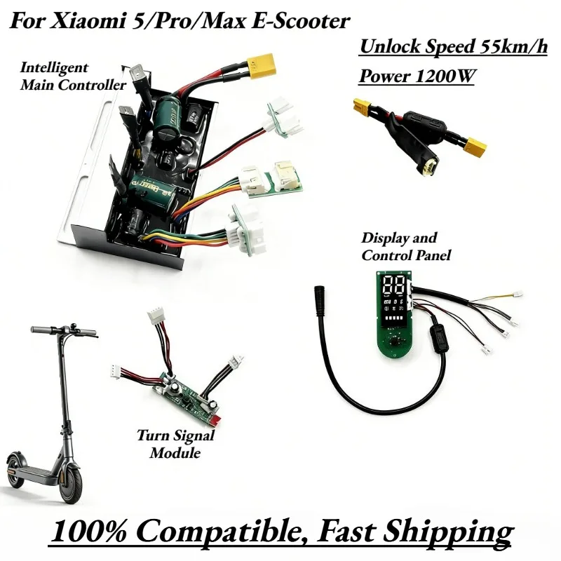 

Контроллер для электросамоката Xiaomi 5 MAX/PRO мощностью 1200 Вт — Интеллектуальная система управления с приложением, 5 режимов езды, 7 вариантов конфигурации аккумуляторной батареи